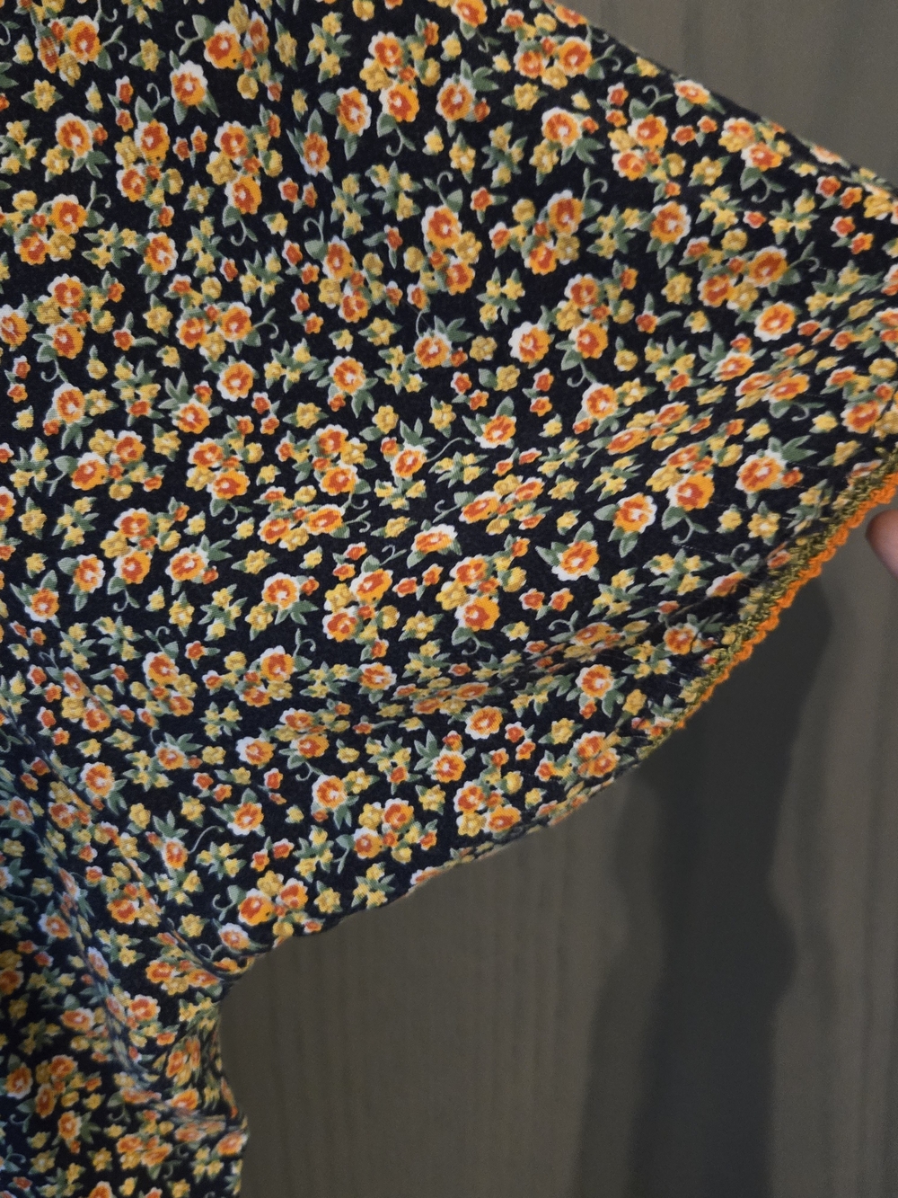 Oaxacan Hand Embroidered Floral Square-Neck Top - Picture 3 of 5